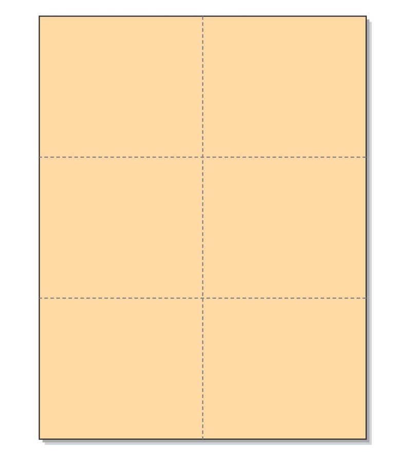 NextDayLabels - Blank Perforated Cards 6 up per Page, for School, Flower, Inventory, Wedding, Trip, etc. (Buff, 300 Cards) - Image 1